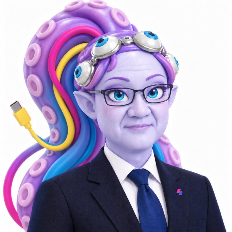丹星人の姿になった丹青社の役員