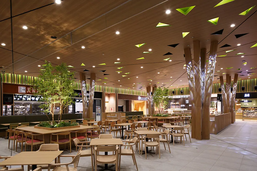 Spatial Production, reminiscent of sunlight filtering through the trees, adds color to the travel scenes.