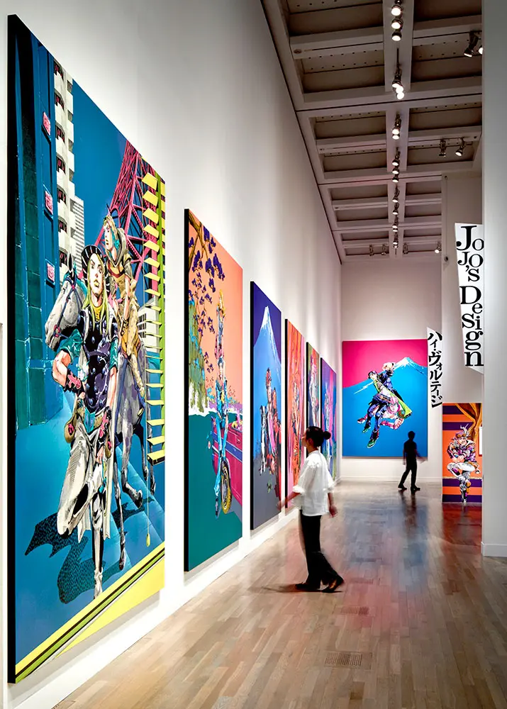 “JOJO Road”©荒木飞吕彦&LUCKY LAND COMMUNICATIONS/集英社<br>使用大空间，以大尺度展现荒木氏珠联璧合的名作插图的象征性空间。作为SNS等传播的照片点也有功能