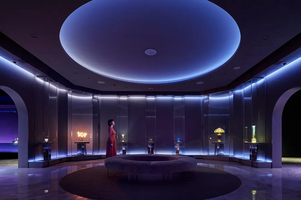 [Exhibition Room 2] Utsuroi no Ma | Sound and light change gradually in real time according to the season and weather. A once-in-a-lifetime installation space woven with the nature of Spatial Production and 3D sound and scents.