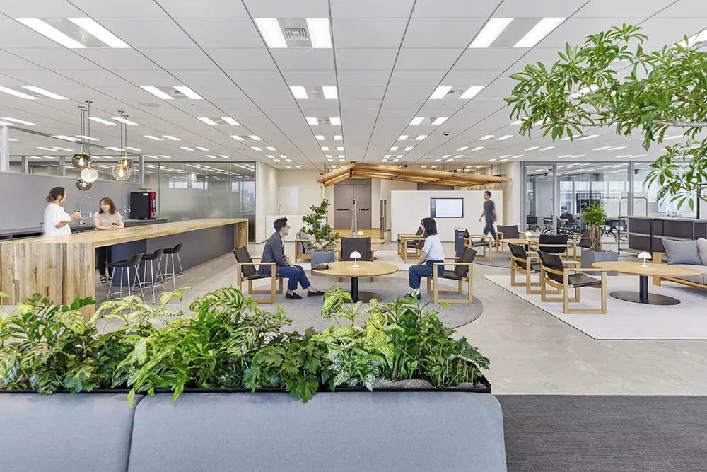 Using wooden furniture from the Sekisui House Group as the base, a high-quality space for welcoming guests has been created.