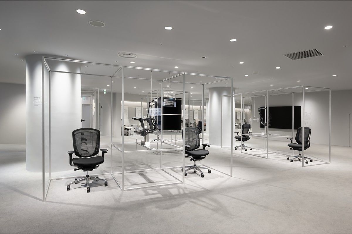 塔楼3楼“工艺工作区”:通过拆卸零件的展示，您可以体验Okamura的高技术和高品质