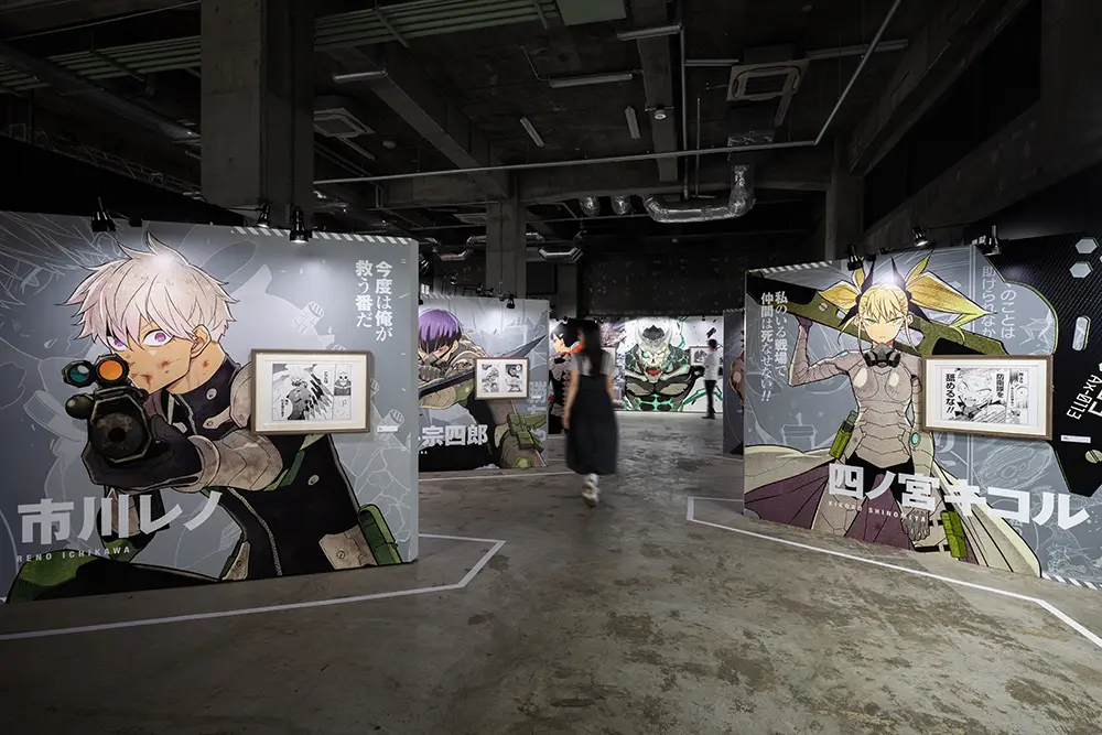 "Kaiju No. 8" Area: Using a massive graphic surface, the coolness of the team members is expressed head-on. The tension, realism, and intensity of the battle with the giant monster are conveyed.