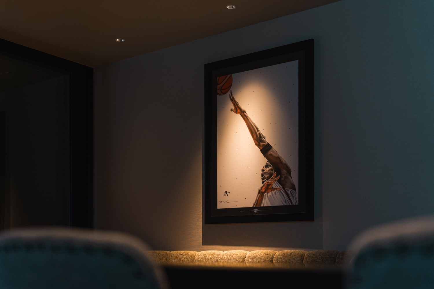 「Drive」ほか15点　田村大：バスケットボールのさまざまな技にフォーカスした額装アート