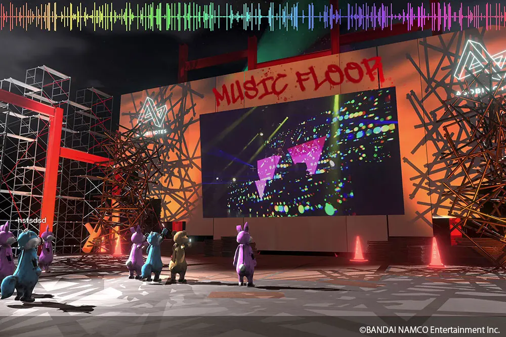 MUSIC FLOOR:在建筑物的屋顶上设置场地，禁止进入施工现场。表达在现实中无法进入的地方体验现场活动的兴奋
