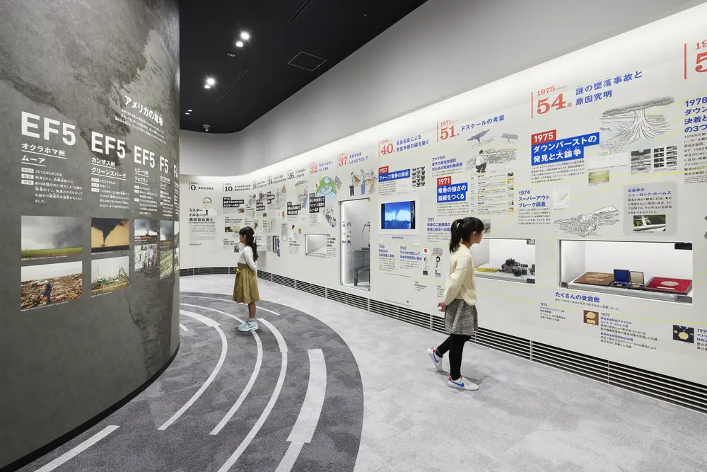 龙卷风先生Tetsuya Fujita博士 (1楼) :藤田博士的杰出展览，他是当地的气象学家，为美国的龙卷风研究做出了贡献