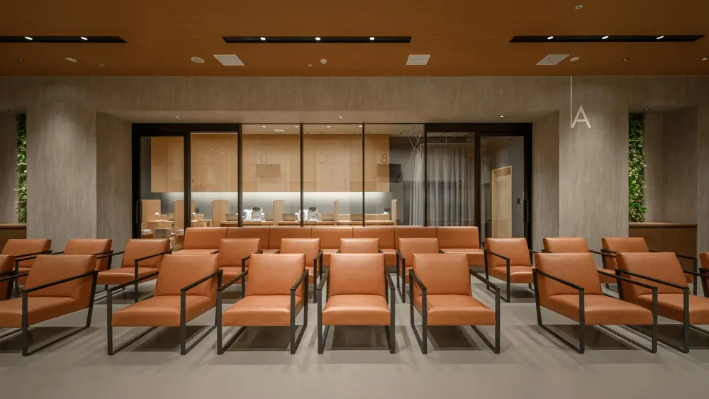 Waiting area: Spacious space in the health check center area