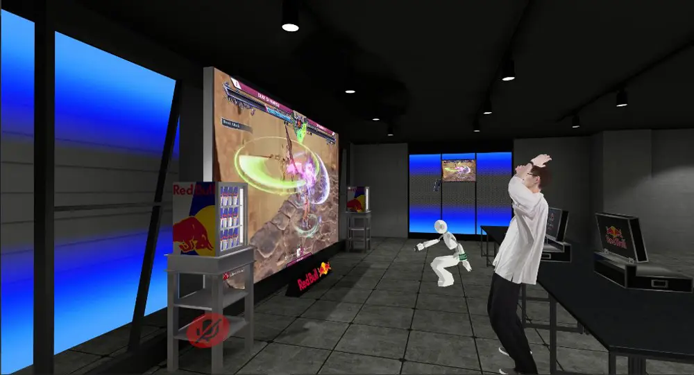 在“Red Bull Gaming Sphere Tokyo Virtual”中，您可以通过头像同时观看交付，并与其他参与者分享兴奋