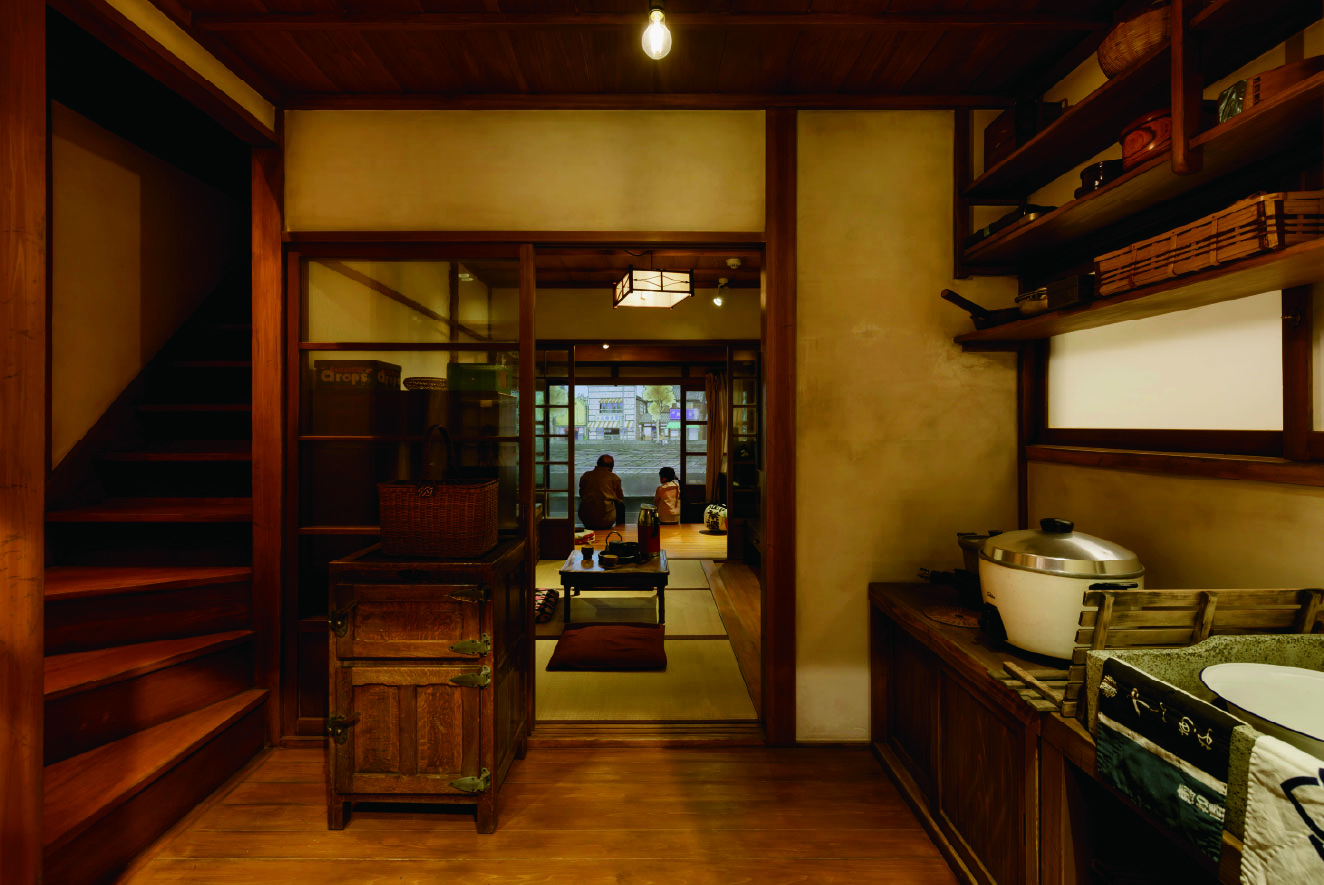 【昭和30年代の町並み（再現展示）】生活道具や空間構成を通じて、昭和30年代の暮らしの記憶を追体験できる再現展示