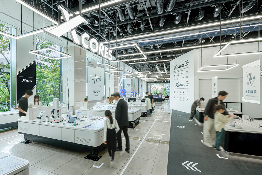 ミネベアミツミのコア事業：ミネベアミツミの8つのコア事業とサブコア事業を紹介する展示ゾーン
