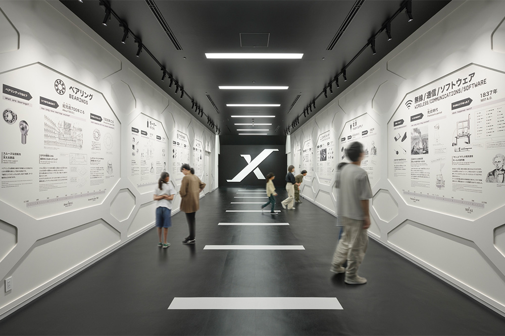 クロスコリドー：ミネベアミツミの8つのコア事業の起源や歴史を解説・展示するゾーン