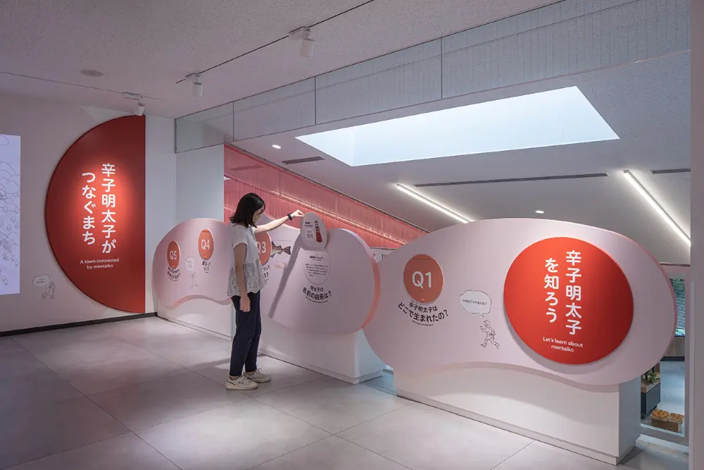辛子明太子の基礎を知るめくりクイズ。子どもにもわかりやすいグラフィックを展開